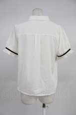 画像2: axes femme / 刺繍リボンセットブラウス  アイボリーＸ黒 T-26-03-11-003-AX-BL-SA-ZT641 (2)