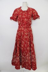 画像1: PINK HOUSE / イチゴリース柄半袖ワンピース  レッド T-26-03-11-030-LO-OP-SA-ZT642 (1)