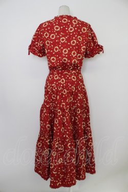 画像2: PINK HOUSE / イチゴリース柄半袖ワンピース  レッド T-26-03-11-030-LO-OP-SA-ZT