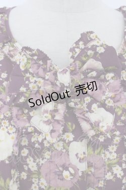 画像3: PINK HOUSE / パンジー柄半袖ワンピース  パープル T-26-03-11-031-LO-OP-SA-ZT