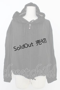 画像1: INGEBORG / ピコフリルフーディブラウス  ブラック T-26-03-11-035-LO-BL-SA-ZT