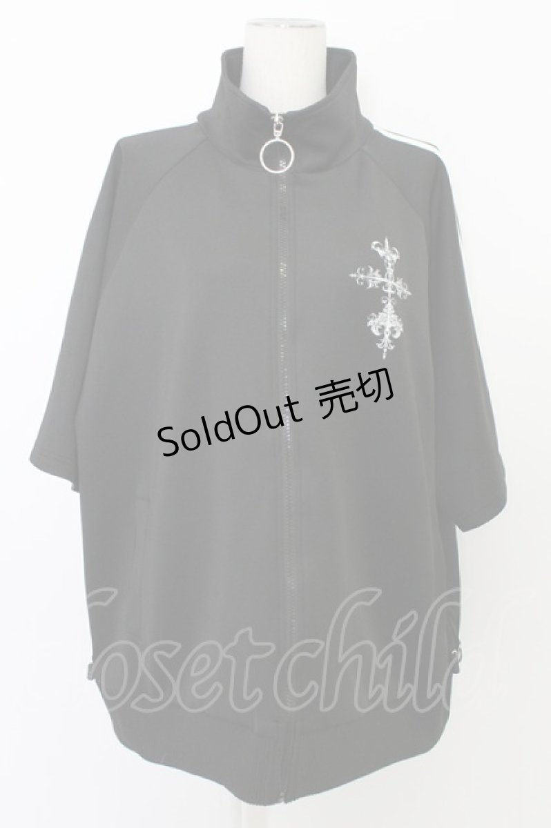 画像1: REFLEM / バックプリントトラックジャージ  黒Ｘ白 T-26-03-11-036-PU-TO-SA-ZT642 (1)