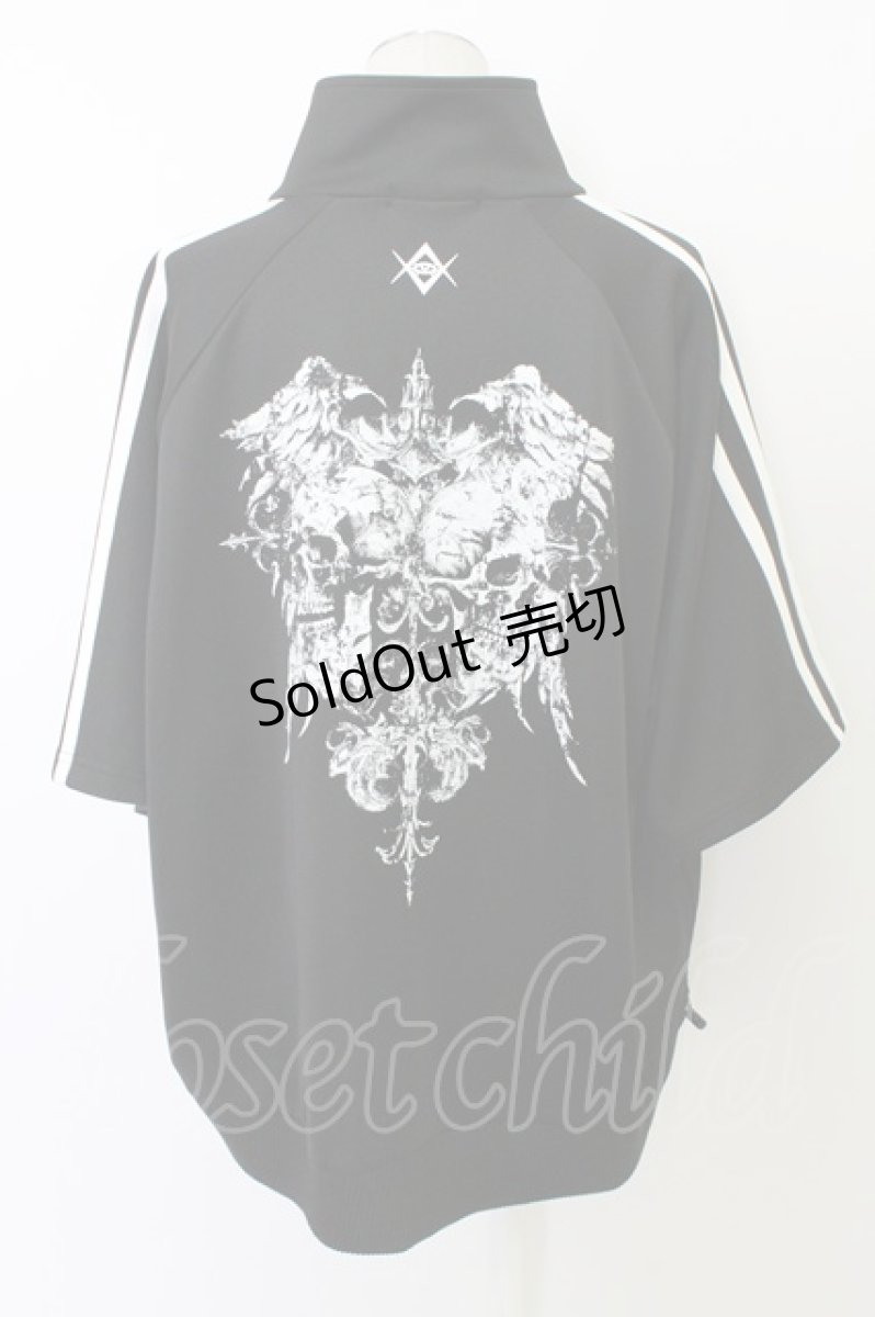 画像2: REFLEM / バックプリントトラックジャージ  黒Ｘ白 T-26-03-11-036-PU-TO-SA-ZT642 (2)