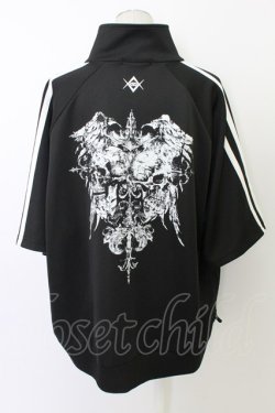 画像2: REFLEM / バックプリントトラックジャージ  黒Ｘ白 T-26-03-11-036-PU-TO-SA-ZT