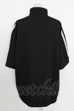 画像2: 柘枝引 TricuspidC / 蛇刺繍半袖ジャージ  黒Ｘ白 T-26-03-11-037-PU-TO-SA-ZT642 (2)