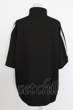 画像2: 柘枝引 TricuspidC / 蛇刺繍半袖ジャージ  黒Ｘ白 T-26-03-11-037-PU-TO-SA-ZT