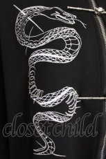 画像5: 柘枝引 TricuspidC / 蛇刺繍半袖ジャージ  黒Ｘ白 T-26-03-11-037-PU-TO-SA-ZT642 (5)