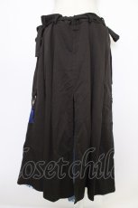 画像2: IRO+IRO / 蝶舞う月下の彼岸花 袴風パンツ  ブラウンＸ青 T-26-03-11-041-LO-PA-SA-ZT643 (2)