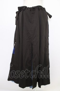 画像2: IRO+IRO / 蝶舞う月下の彼岸花 袴風パンツ  ブラウンＸ青 T-26-03-11-041-LO-PA-SA-ZT