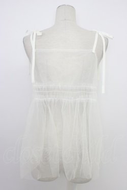 画像2: axes femme / 前後2wayチュールビスチェ M ホワイト T-26-03-11-001-AX-TO-SA-ZT