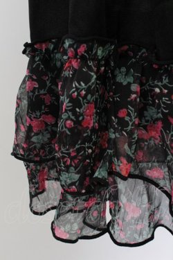 画像3: MARBLE / 裾シフォンフラワースカート  黒Ｘピンク T-26-03-11-044-GO-SK-SA-ZT