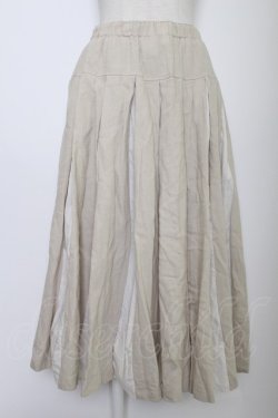 画像1: Jane Marple Dans Le Salon / 切替プリーツスカ-ト M ベージュ T-26-03-11-045-JM-SK-SA-ZT