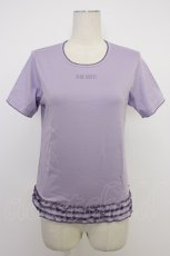 画像1: PINK HOUSE / フリルロゴ使い半袖カットソー  ラベンダー T-26-03-11-012-LO-TO-SA-ZT641 (1)