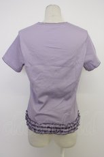 画像2: PINK HOUSE / フリルロゴ使い半袖カットソー  ラベンダー T-26-03-11-012-LO-TO-SA-ZT641 (2)