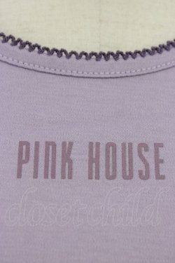 画像4: PINK HOUSE / フリルロゴ使い半袖カットソー  ラベンダー T-26-03-11-012-LO-TO-SA-ZT