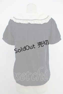 画像2: axes femme POETIQUE / 襟刺繍ピンタックブラウス M コン T-26-03-11-015-AX-BL-SA-ZT
