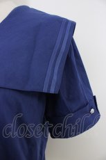 画像3: axes femme / マリン風セーラーカラーブラウス  ブルー T-26-03-11-016-AX-BL-SA-ZT641 (3)
