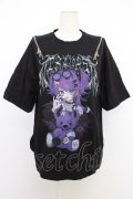 TRAVAS TOKYO / てぃらコラボイラストプリントTシャツ 悪魔ver.  黒Ｘ紫 T-26-03-11-017-PU-TO-SA-ZT