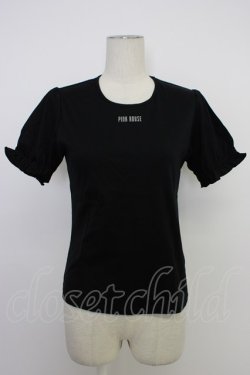 画像1: PINK HOUSE / ロゴ半袖カットソー  黒Ｘ白 T-26-03-11-018-LO-TO-SA-ZT