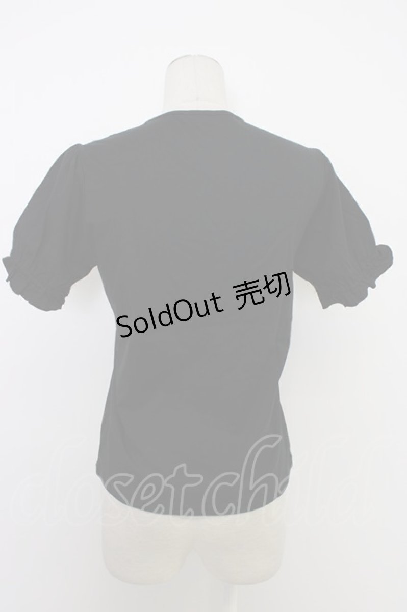 画像2: PINK HOUSE / ロゴ半袖カットソー  黒Ｘ白 T-26-03-11-018-LO-TO-SA-ZT641 (2)