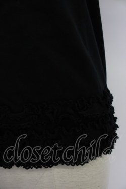 画像3: PINK HOUSE / フリルロゴ使い半袖カットソー  黒Ｘ白 T-26-03-11-020-LO-TO-SA-ZT