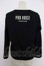 画像2: PINK HOUSE / Pロゴプリントカットソー  黒Ｘ白 T-26-03-11-021-LO-TO-SA-ZT (2)