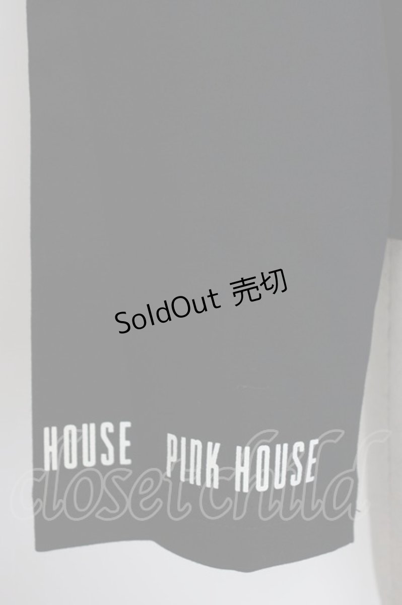 画像4: PINK HOUSE / Pロゴプリントカットソー  黒Ｘ白 T-26-03-11-021-LO-TO-SA-ZT (4)