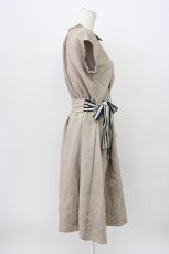 画像3: axes femme / ラップ風シャツワンピース M ベージュ T-26-03-13-022-AX-OP-SZ-ZT645 (3)