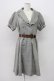 画像1: axes femme POETIQUE / グリンチェックワンピース M グレー T-26-03-13-025-AX-OP-SA-ZT (1)