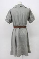 画像2: axes femme POETIQUE / グリンチェックワンピース M グレー T-26-03-13-025-AX-OP-SA-ZT (2)