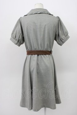 画像2: axes femme POETIQUE / グリンチェックワンピース M グレー T-26-03-13-025-AX-OP-SA-ZT