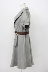 画像3: axes femme POETIQUE / グリンチェックワンピース M グレー T-26-03-13-025-AX-OP-SA-ZT (3)