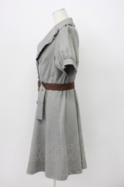 画像3: axes femme POETIQUE / グリンチェックワンピース M グレー T-26-03-13-025-AX-OP-SA-ZT