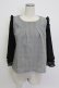 画像1: axes femme POETIQUE / グレンチェックシフォン袖トップス  黒Ｘ白 T-26-03-13-004-AX-TO-SA-ZT (1)