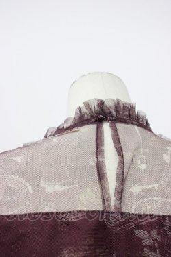 画像3: axes femme / トラベルチュール重ねワンピース M ボルドー T-26-03-13-028-AX-OP-SA-ZT