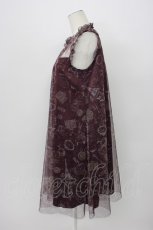 画像4: axes femme / トラベルチュール重ねワンピース M ボルドー T-26-03-13-028-AX-OP-SA-ZT (4)