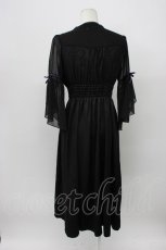 画像2: axes femme POETIQUE / チャイナボタンフレア袖ワンピース M ブラック T-26-03-13-029-AX-OP-SA-ZH (2)