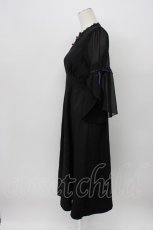 画像3: axes femme POETIQUE / チャイナボタンフレア袖ワンピース M ブラック T-26-03-13-029-AX-OP-SA-ZH (3)