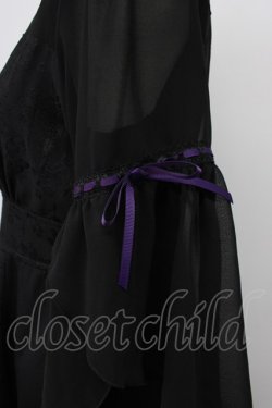 画像4: axes femme POETIQUE / チャイナボタンフレア袖ワンピース M ブラック T-26-03-13-029-AX-OP-SA-ZT