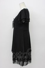 画像3: axes femme / 裾お花モチーフ半袖ワンピース  黒 T-26-03-13-030-AX-OP-SA-ZT645 (3)