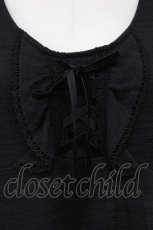 画像5: axes femme / 裾お花モチーフ半袖ワンピース  黒 T-26-03-13-030-AX-OP-SA-ZT645 (5)