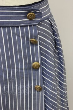 画像4: axes femme / 連ボタンミディスカート  青Ｘ白 T-26-03-13-031-AX-SK-SA-ZT