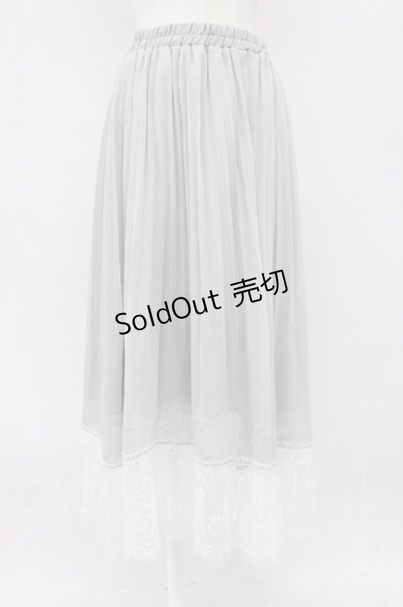 画像1: axes femme / 楊柳プリーツロングスカート  グレー T-26-03-13-032-AX-SK-SA-ZT645 (1)