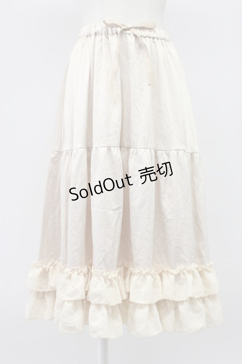 画像1: axes femme kawaii / ミディフリルペチスカート M 生成り T-26-03-13-033-AX-SK-SA-ZH (1)