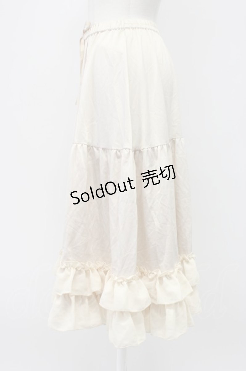 画像3: axes femme kawaii / ミディフリルペチスカート M 生成り T-26-03-13-033-AX-SK-SA-ZH (3)
