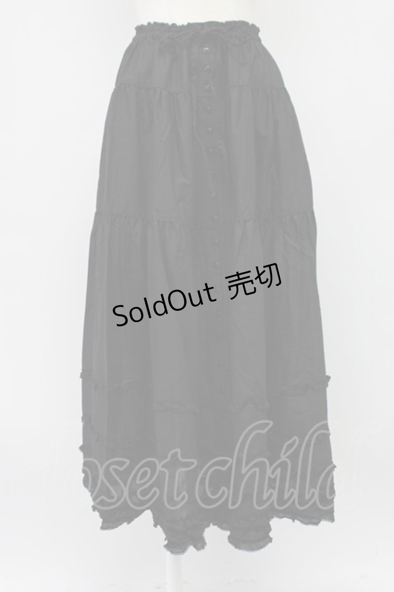 画像1: PINK HOUSE / ピコフリルスカート  黒 T-26-03-13-034-LO-SK-SA-ZT645 (1)