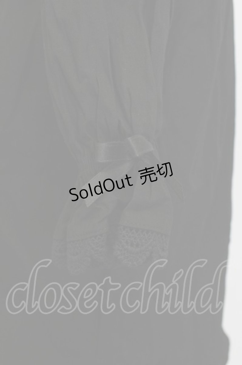 画像4: axes femme kawaii / 半袖丸襟コットンブラウス M ブラック T-26-03-13-005-AX-BL-SA-ZT (4)