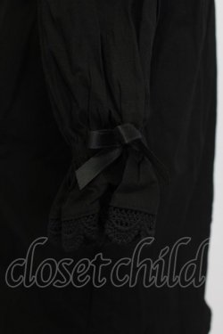 画像4: axes femme kawaii / 半袖丸襟コットンブラウス M ブラック T-26-03-13-005-AX-BL-SA-ZT