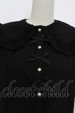 画像5: axes femme kawaii / 半袖丸襟コットンブラウス M ブラック T-26-03-13-005-AX-BL-SA-ZT (5)