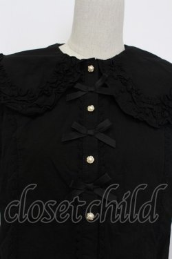 画像5: axes femme kawaii / 半袖丸襟コットンブラウス M ブラック T-26-03-13-005-AX-BL-SA-ZT